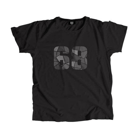 68 Number Men Unisex T-Shirt (Black)