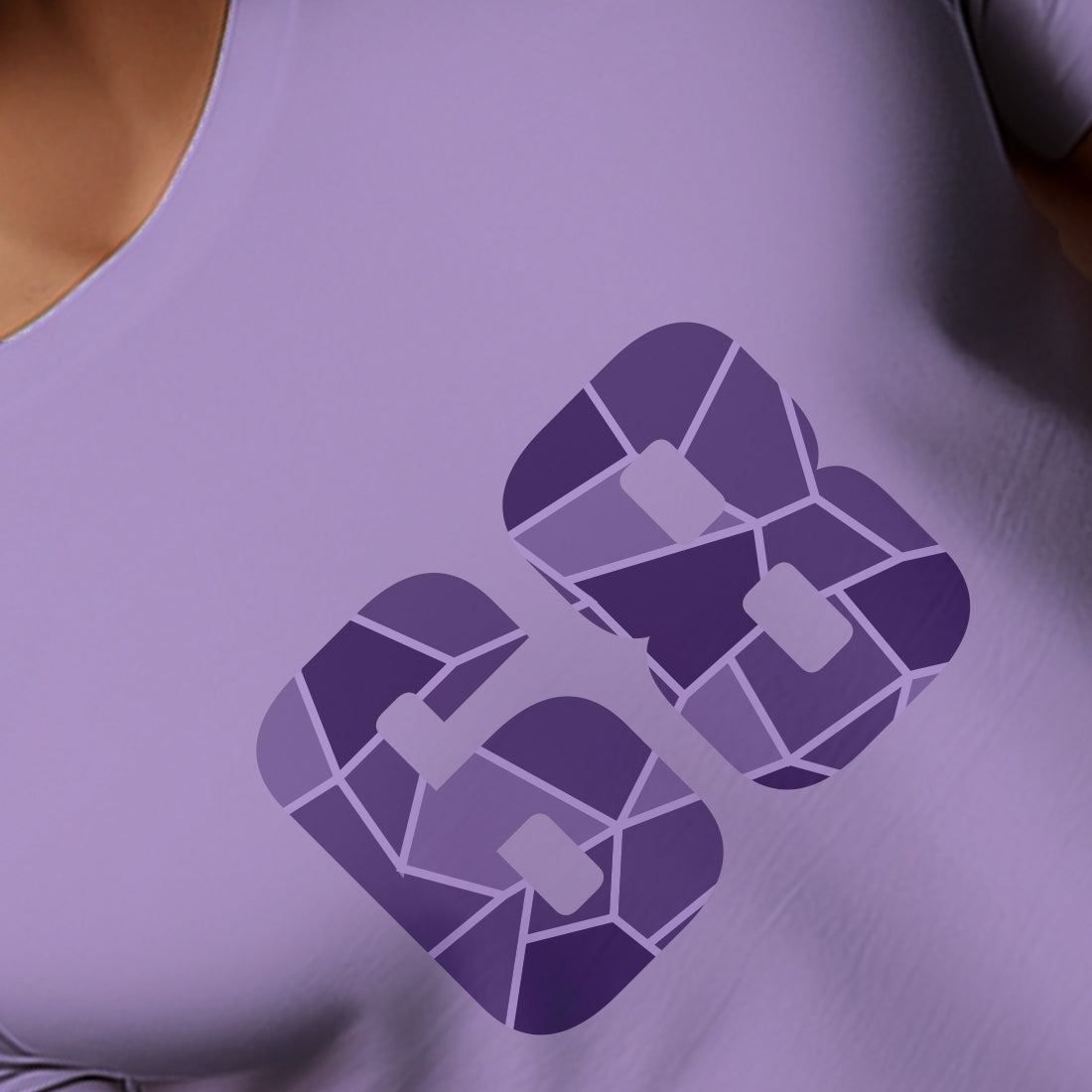68 Number Men Unisex T-Shirt (Iris Lavender)