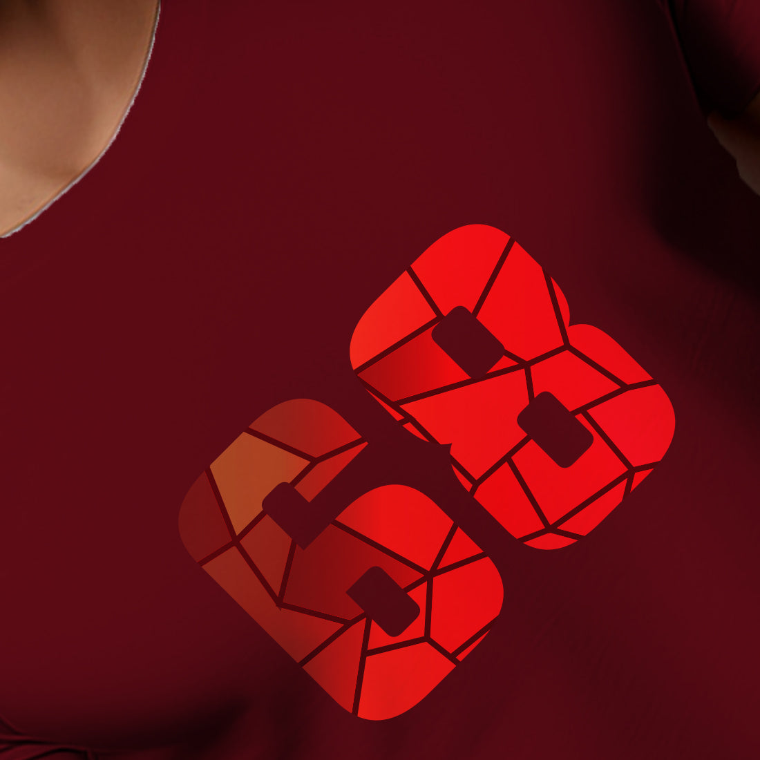 68 Number Men Unisex T-Shirt (Maroon)