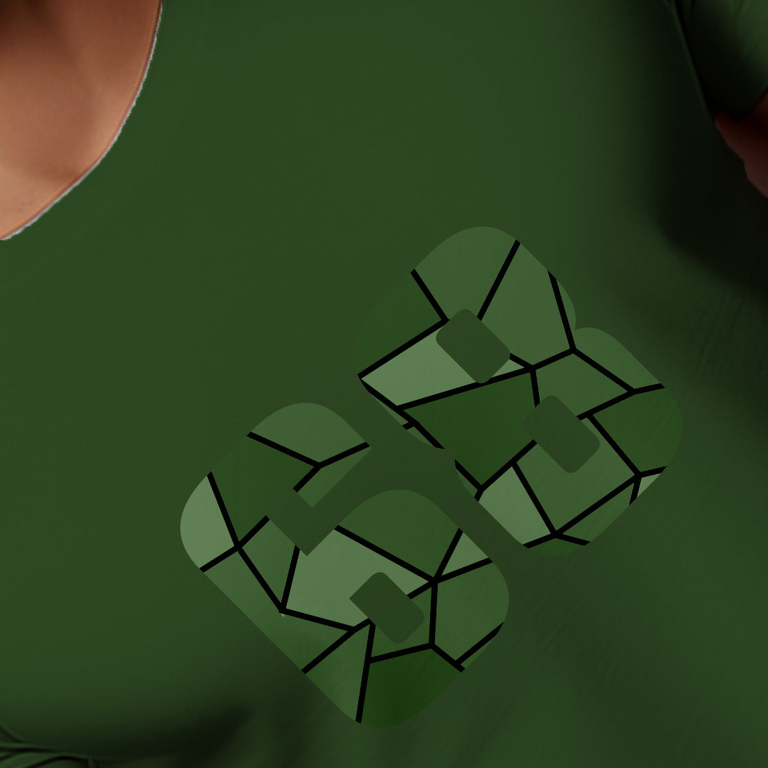 68 Number Men Unisex T-Shirt (Olive Green)