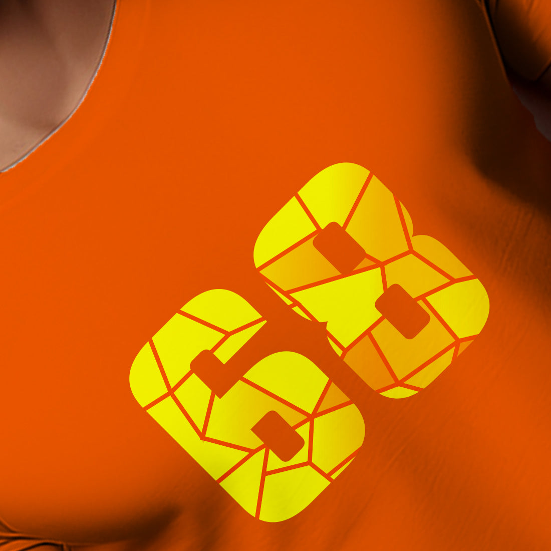 68 Number Men Unisex T-Shirt (Orange)