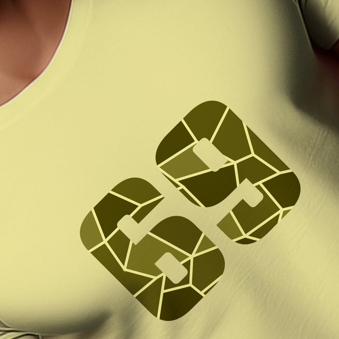 69 Number Men Unisex T-Shirt (Butter Yellow)