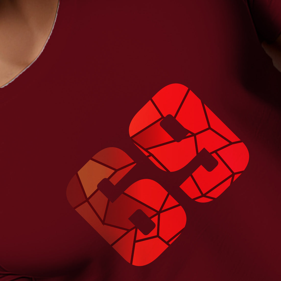 69 Number Men Unisex T-Shirt (Maroon)