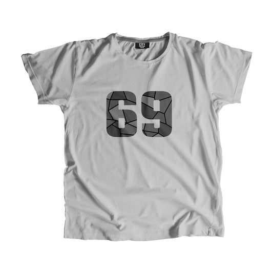 69 Number Men Unisex T-Shirt (Melange Grey)