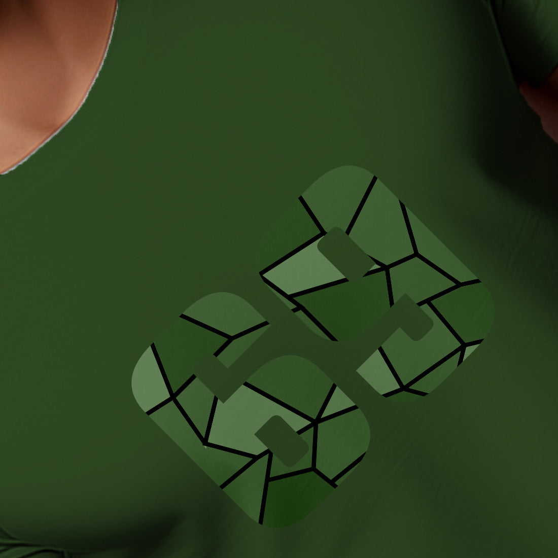 69 Number Men Unisex T-Shirt (Olive Green)