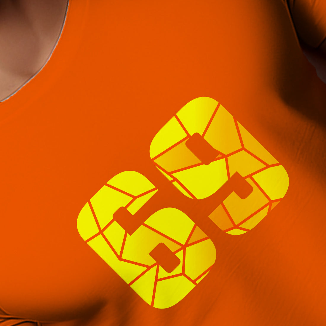69 Number Men Unisex T-Shirt (Orange)