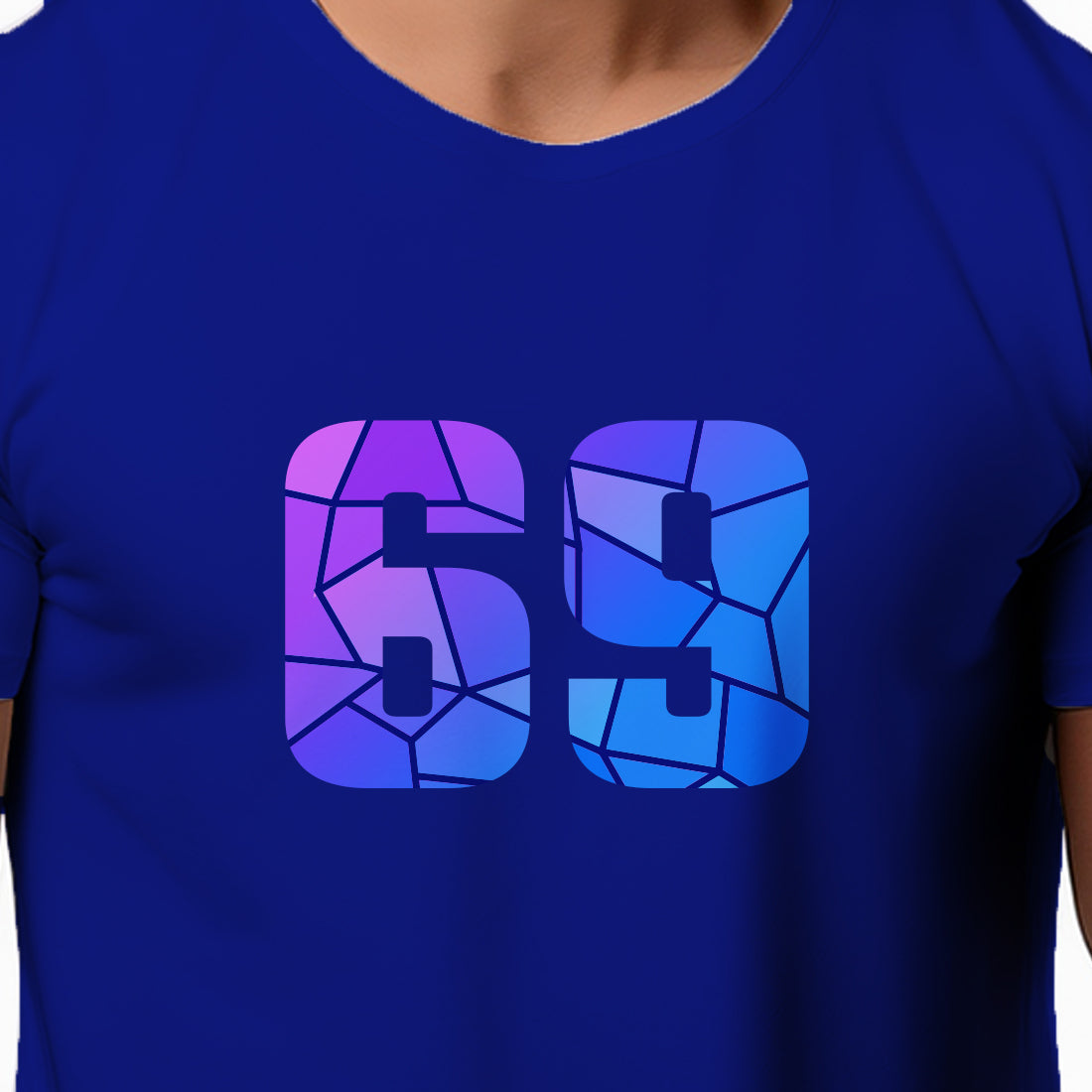 69 Number Men Unisex T-Shirt (Royal Blue)