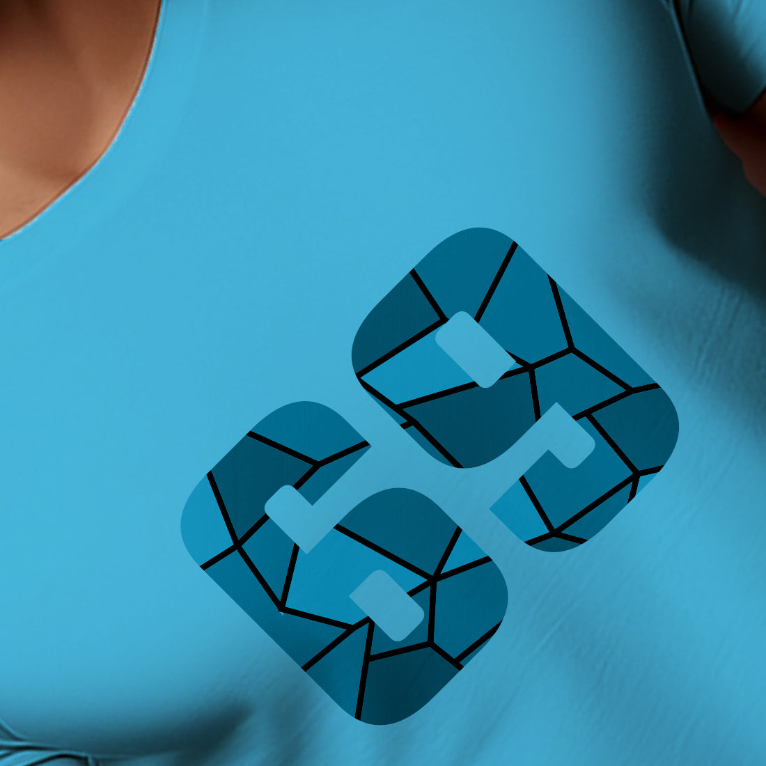 69 Number Men Unisex T-Shirt (Sky Blue)