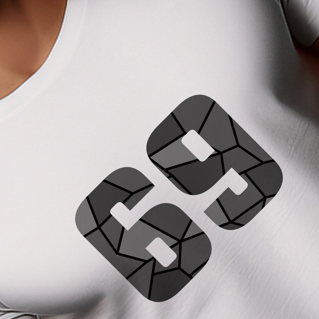 69 Number Men Unisex T-Shirt (White)