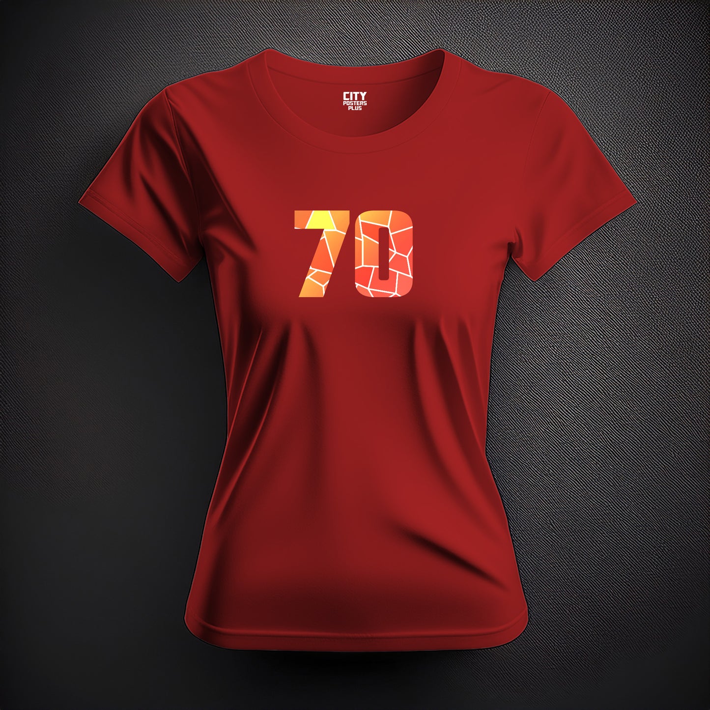 70 Number Women T-Shirt (Red)