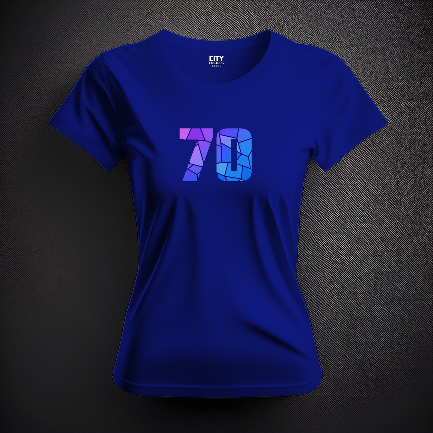 70 Number Women T-Shirt (Royal Blue)