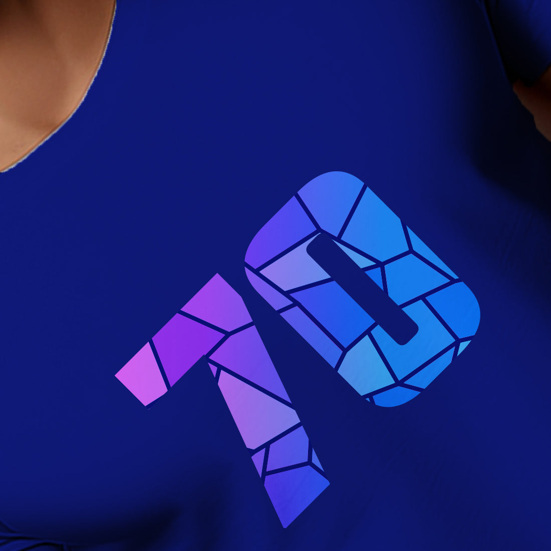 70 Number Men Unisex T-Shirt (Royal Blue)