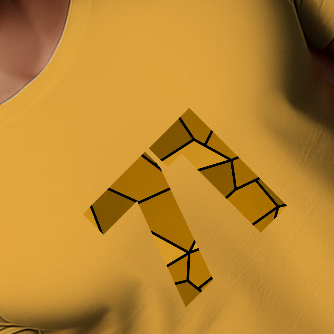 71 Number Men Unisex T-Shirt (Golden Yellow)