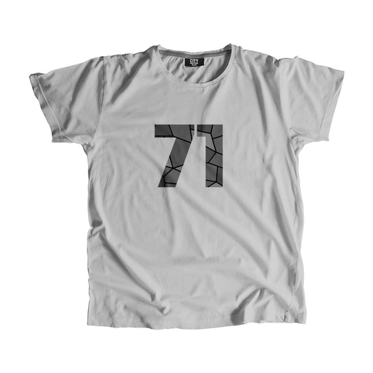 71 Number Men Unisex T-Shirt (Melange Grey)