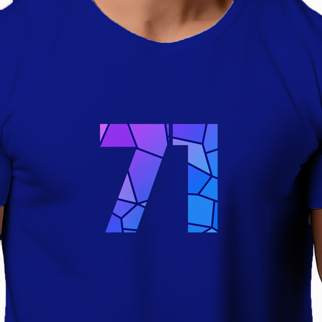 71 Number Men Unisex T-Shirt (Royal Blue)