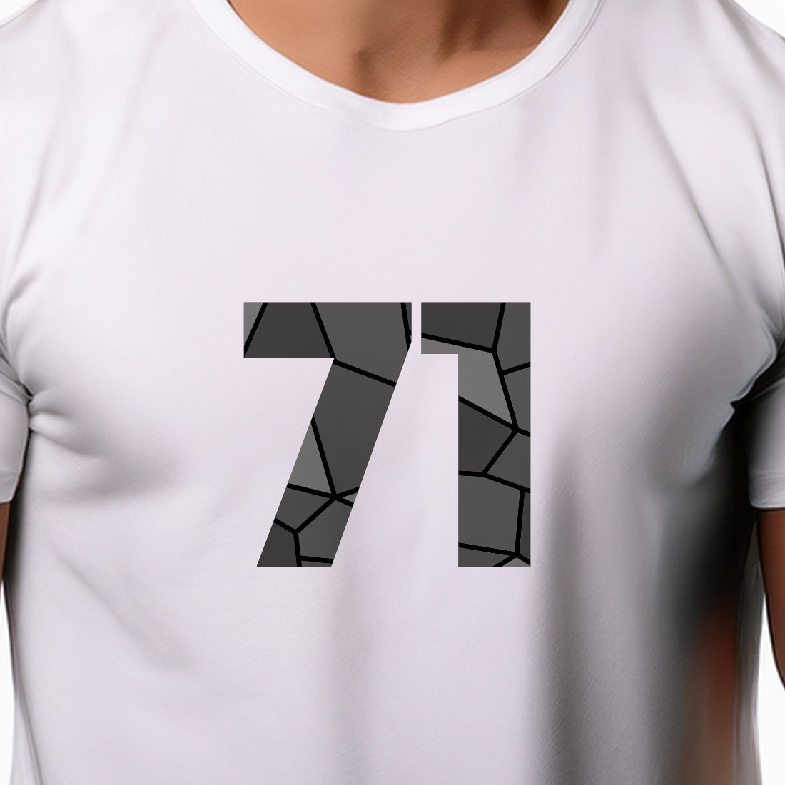 71 Number Men Unisex T-Shirt (White)