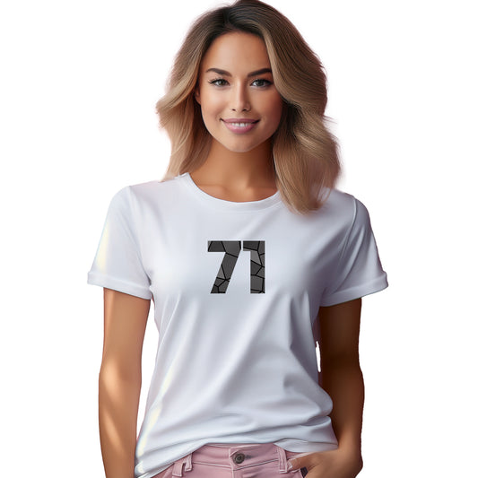 71 Number Women T-Shirt (White)