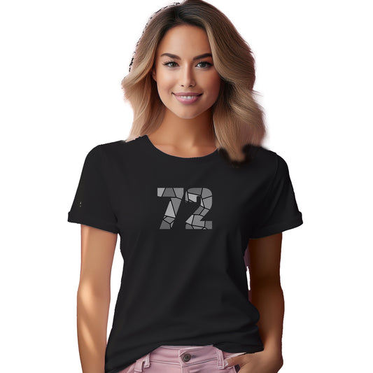 72 Number Women T-Shirt (Black)