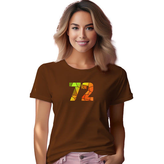 72 Number Women T-Shirt (Brown)