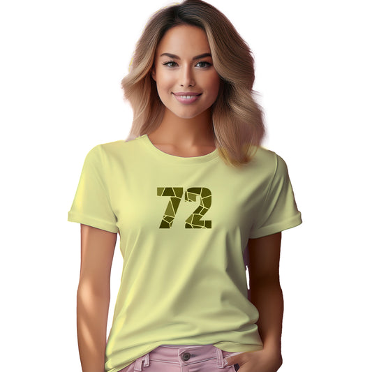 72 Number Women T-Shirt (Butter Yellow)