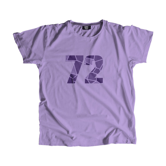 72 Number Men Unisex T-Shirt (Iris Lavender)