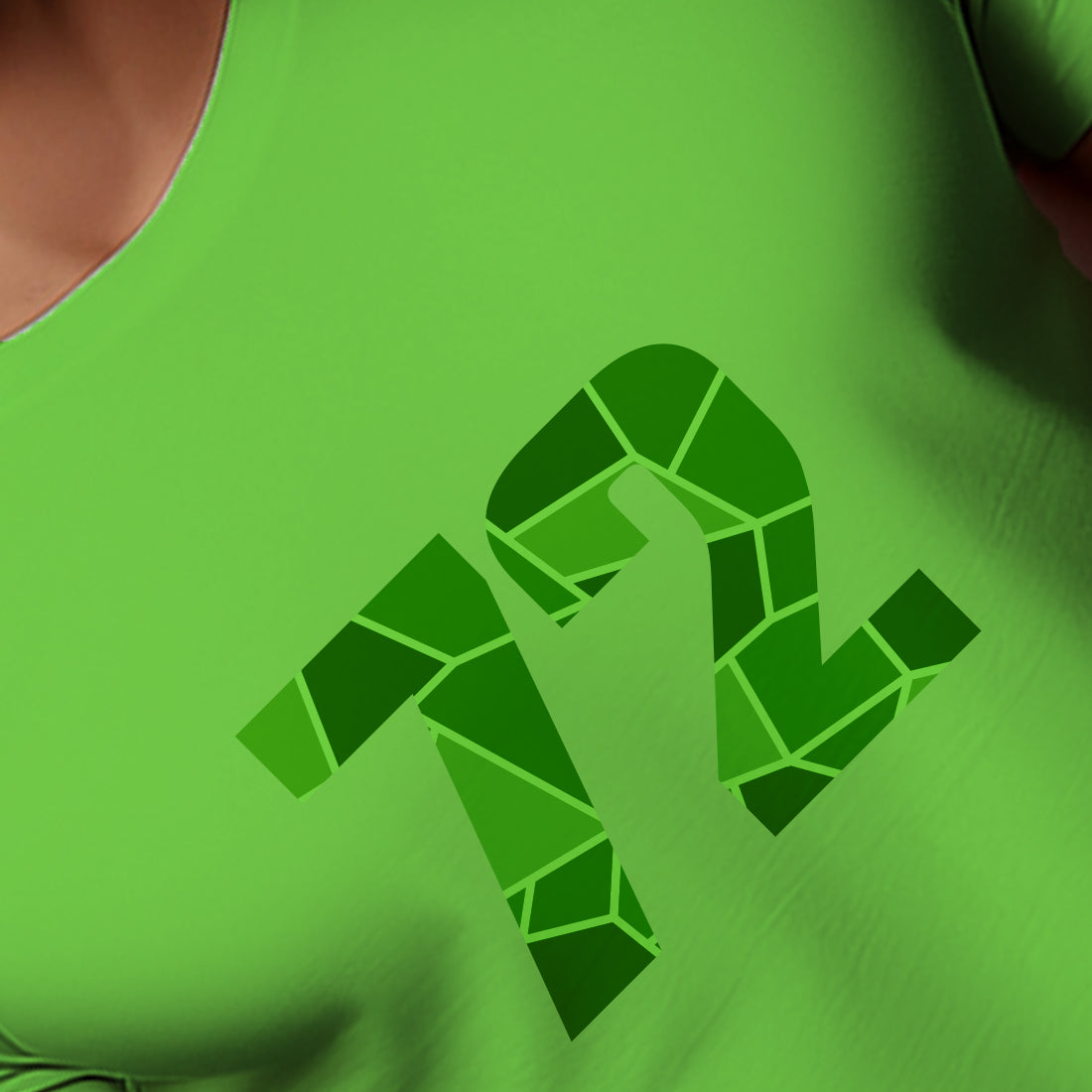 72 Number Men Unisex T-Shirt (Liril Green)