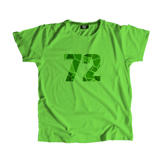 72 Number Men Unisex T-Shirt (Liril Green)