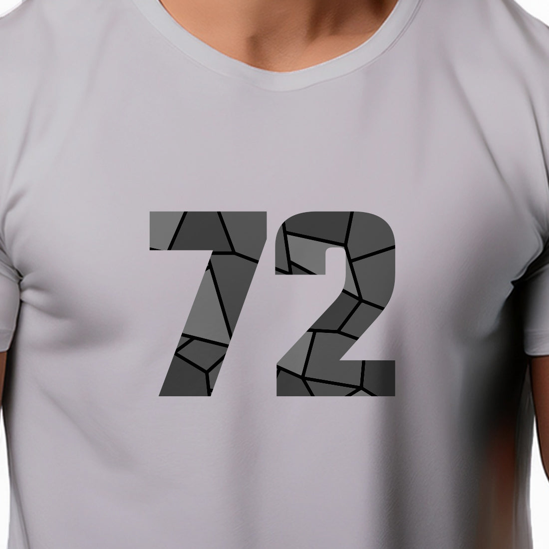 72 Number Men Unisex T-Shirt (Melange Grey)