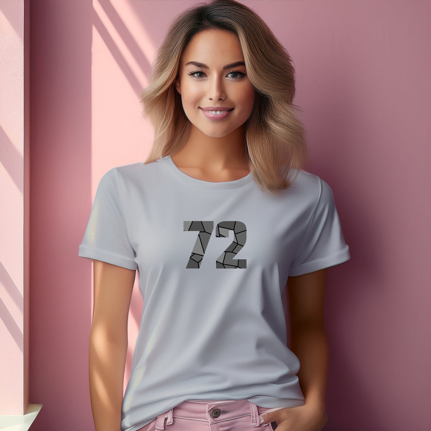 72 Number Women T-Shirt (Melange Grey)