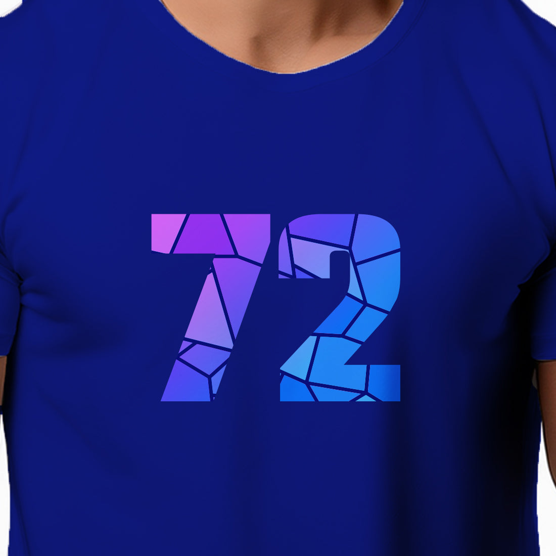 72 Number Men Unisex T-Shirt (Royal Blue)