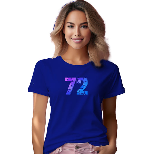72 Number Women T-Shirt (Royal Blue)