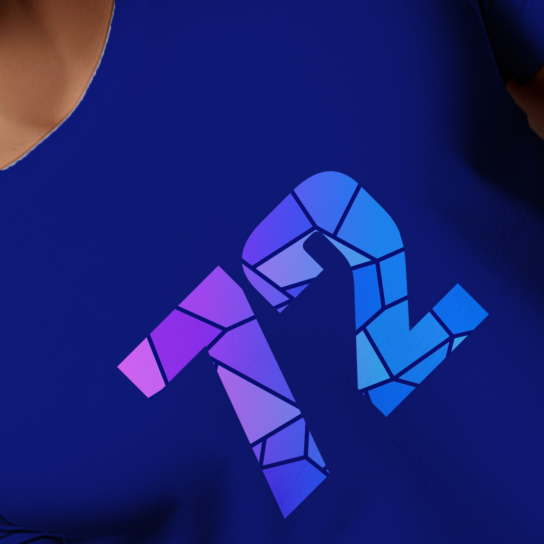 72 Number Men Unisex T-Shirt (Royal Blue)