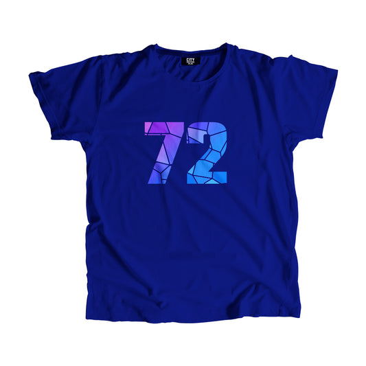 72 Number Men Unisex T-Shirt (Royal Blue)