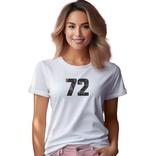 72 Number Women T-Shirt (White)