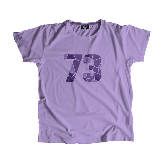 73 Number Men Unisex T-Shirt (Iris Lavender)