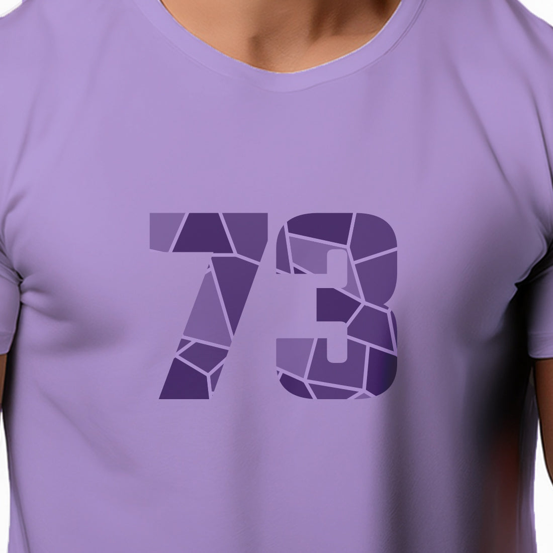 73 Number Men Unisex T-Shirt (Iris Lavender)