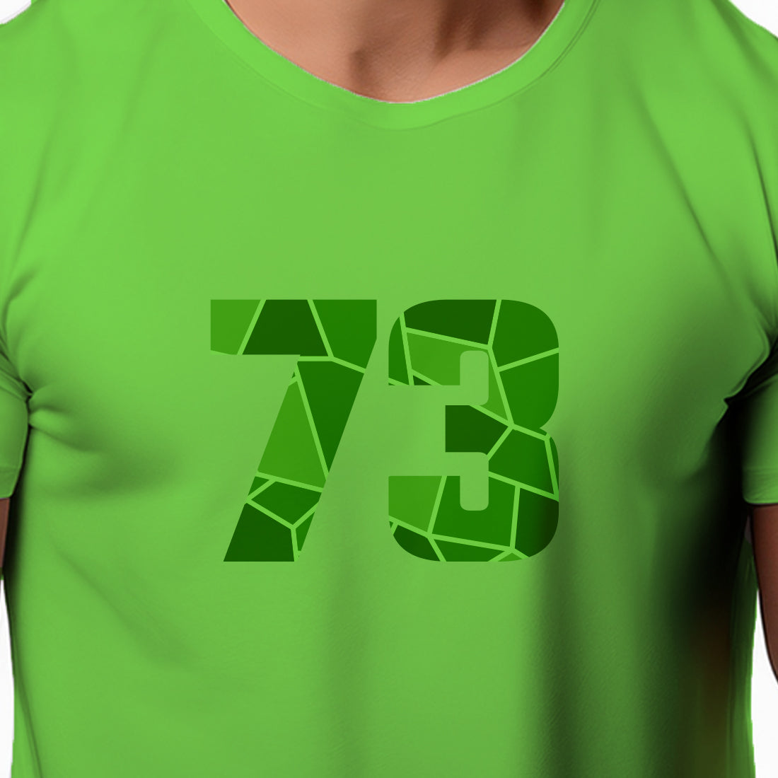 73 Number Men Unisex T-Shirt (Liril Green)