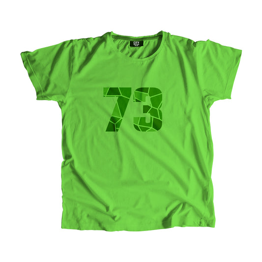 73 Number Men Unisex T-Shirt (Liril Green)