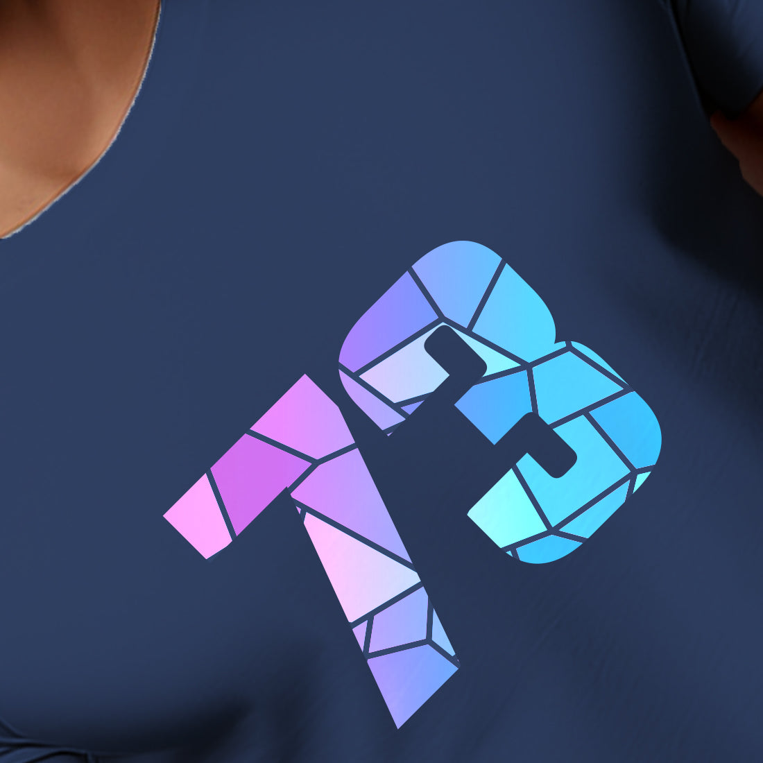 73 Number Men Unisex T-Shirt (Navy Blue)
