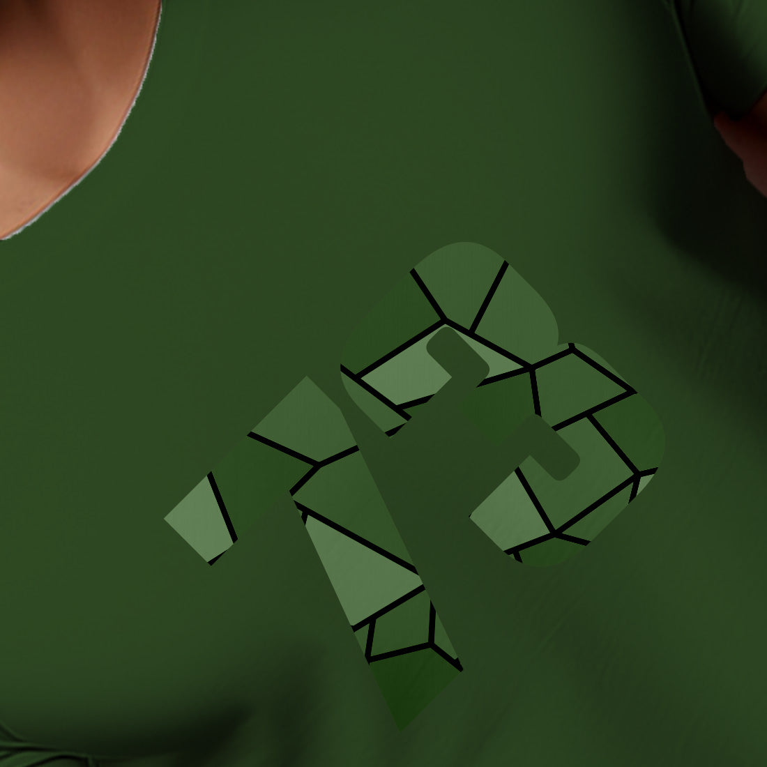 73 Number Men Unisex T-Shirt (Olive Green)
