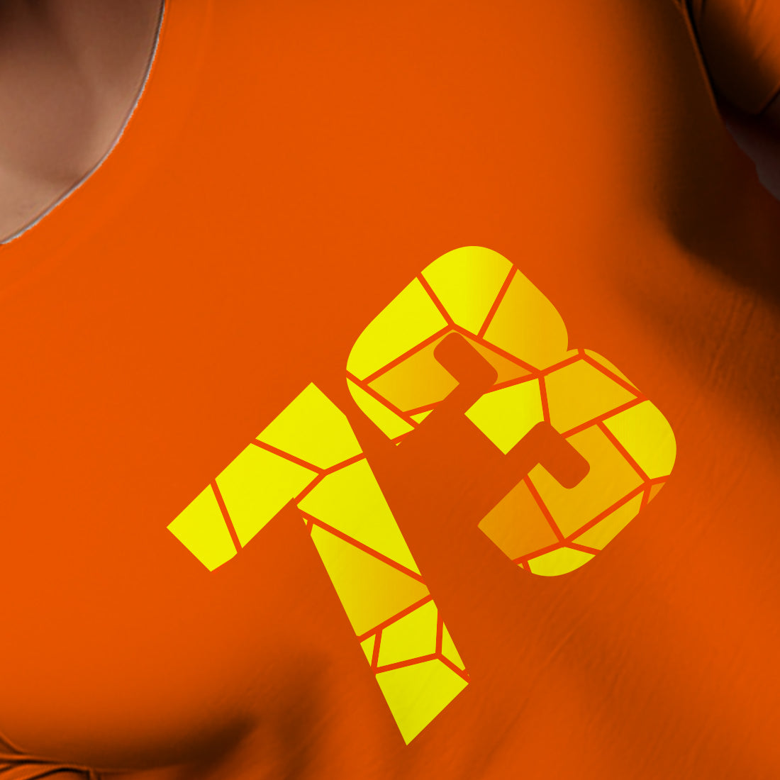 73 Number Men Unisex T-Shirt (Orange)