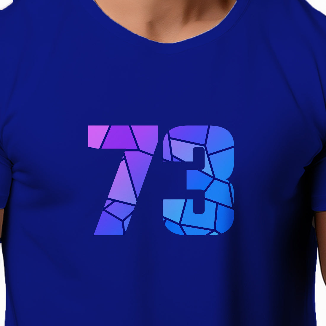 73 Number Men Unisex T-Shirt (Royal Blue)