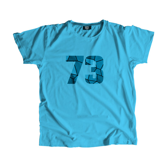 73 Number Men Unisex T-Shirt (Sky Blue)
