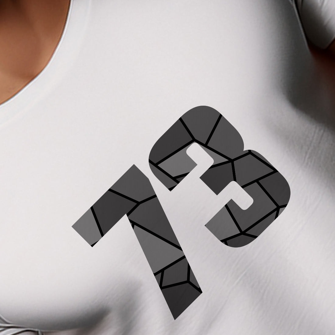 73 Number Men Unisex T-Shirt (White)