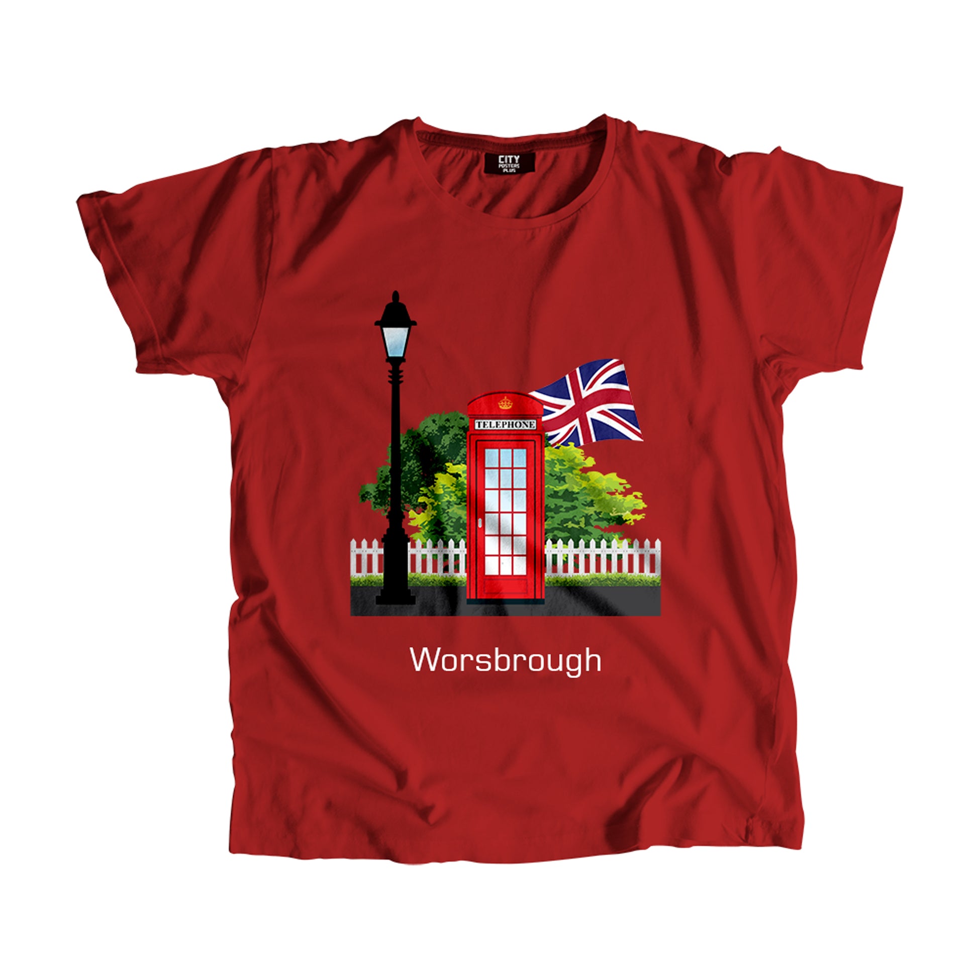 Worsbrough Red Telephone Box Men Unisex T-Shirt