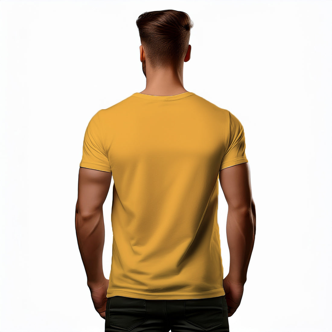 00 Number Men Unisex T-Shirt (Golden Yellow)