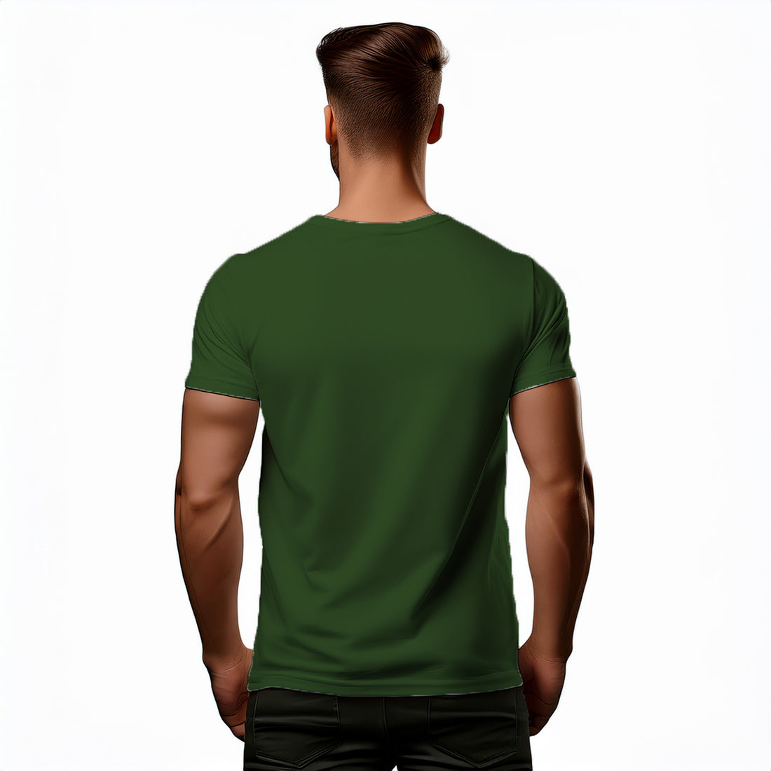 00 Number Men Unisex T-Shirt (Olive Green)