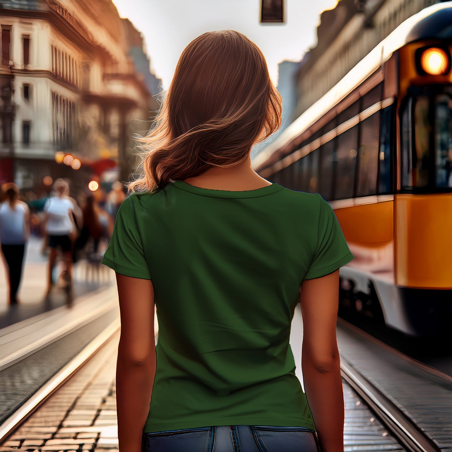 1800 Year Women T-Shirt (Olive Green)