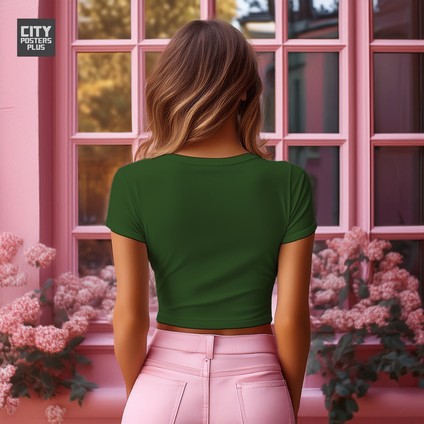 1800 Year Women Crop Top (Olive Green)